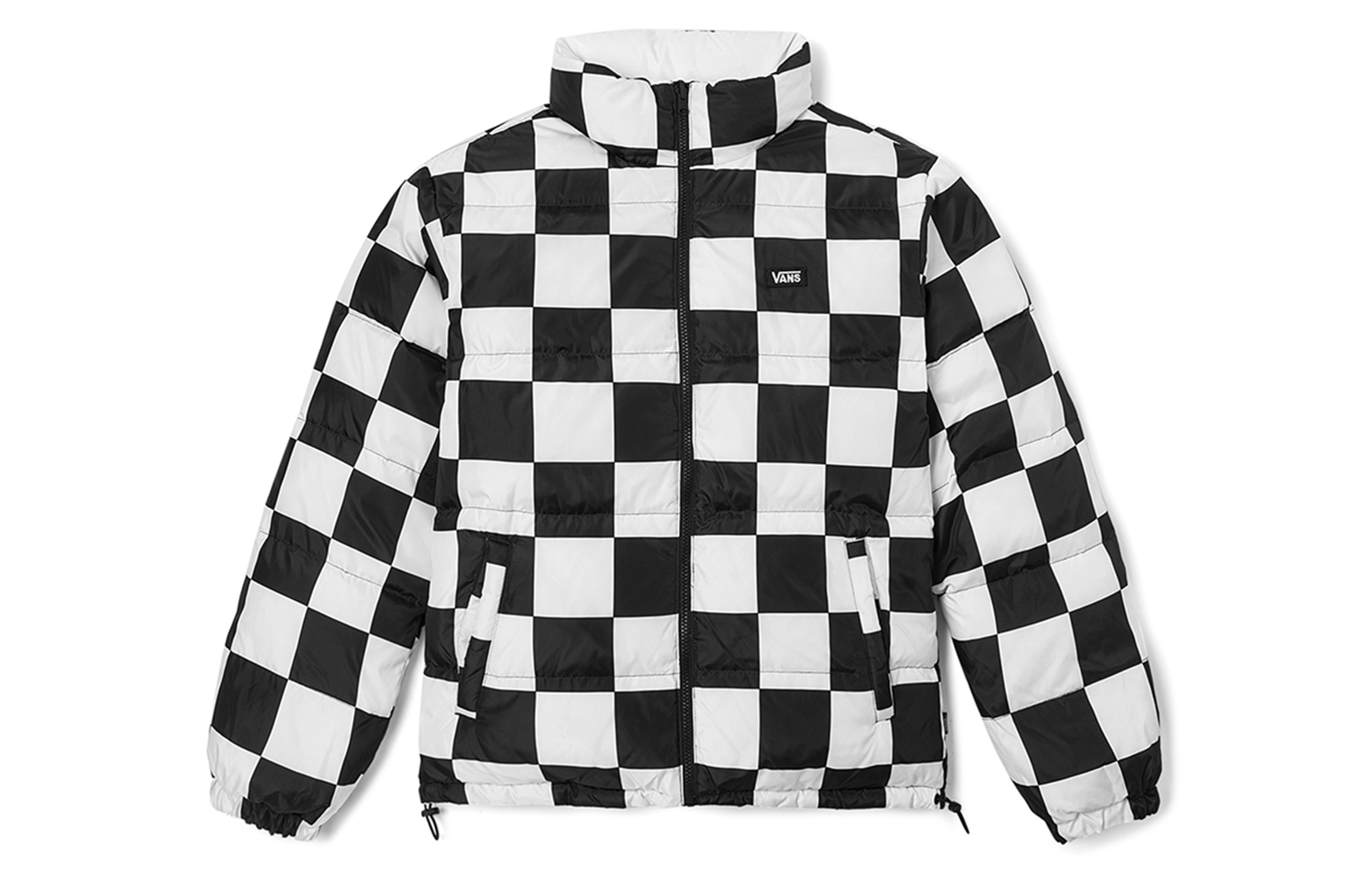 Vans Reversible Checkerboard Puffer Jacket White Unisex Winter Style VN00090RWHT