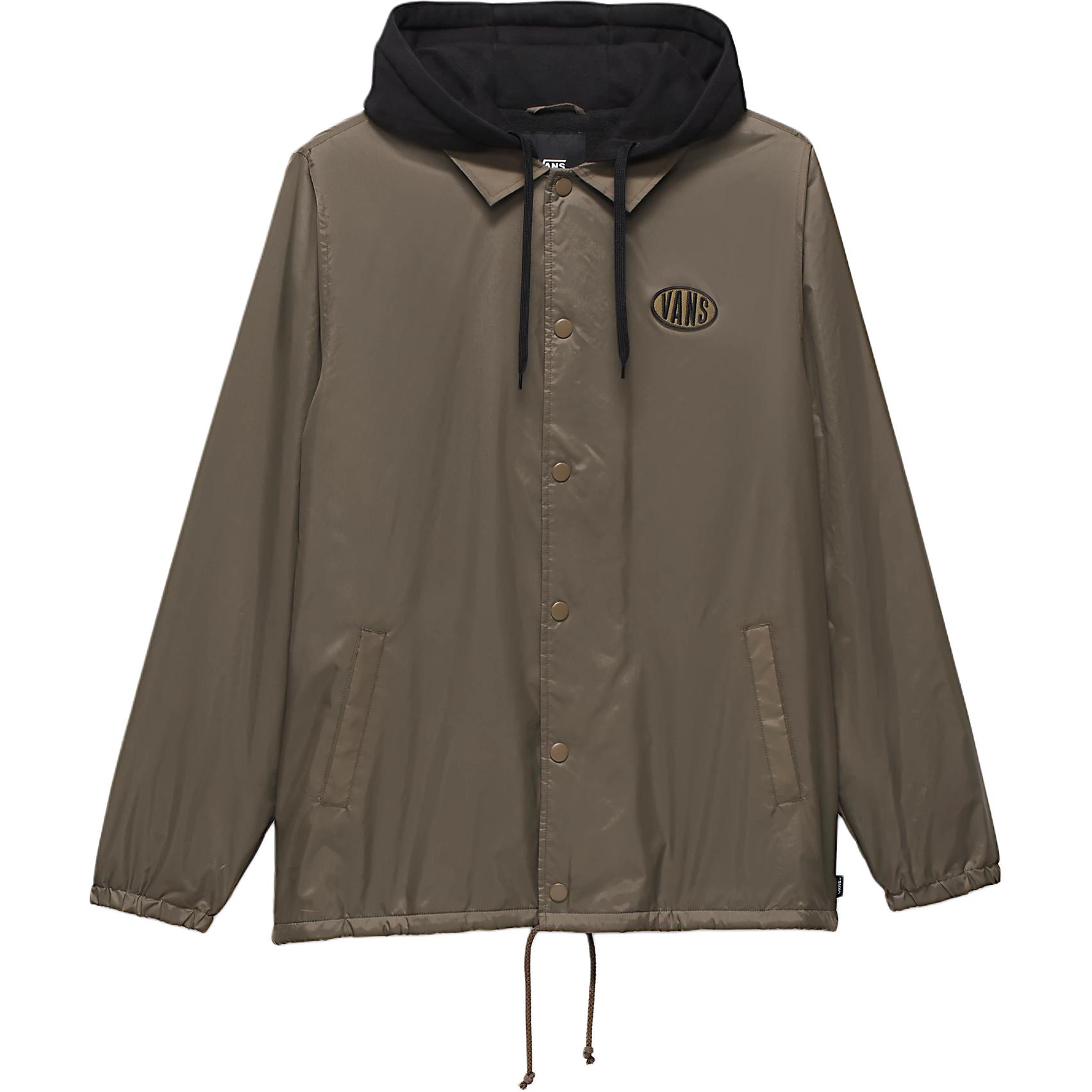 Vans Riley Coaches Jacket Solid Stretch Hoodie Dark Gray Long Sleeve VN000HMH9JC