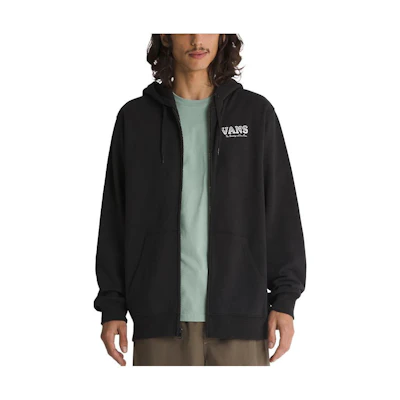Vans Rose Rosette Full Zip Hoodie Black Printed Long-Sleeve Jacket VN000GE1BLK