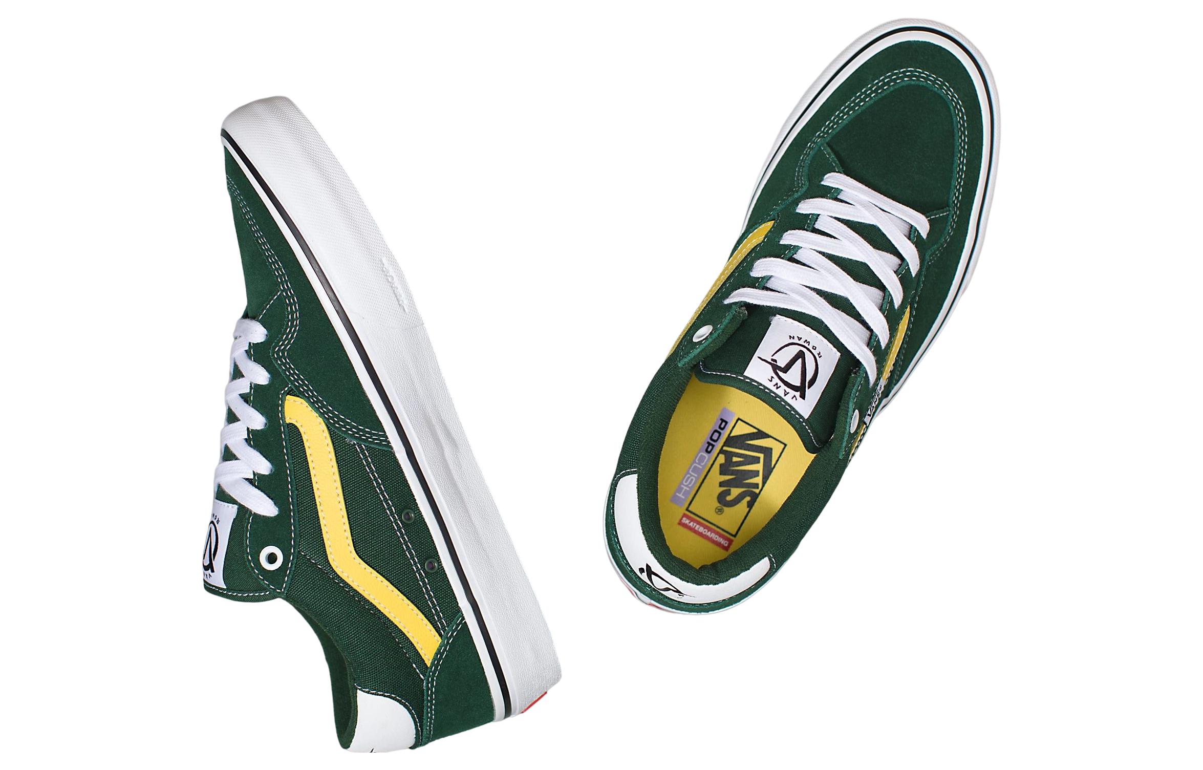 Lookbook Vans Rowan 潮流休閒 防滑耐磨 低筒 滑板鞋 男女同款 綠白黃