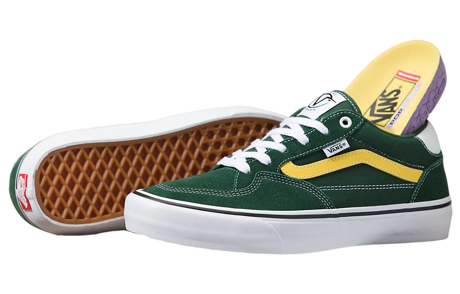 Purchase Vans Rowan 潮流休閒 防滑耐磨 低筒 滑板鞋 男女同款 綠白黃