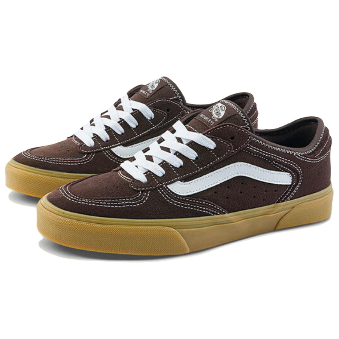 Shop Vans UA Rowley Classic 皮革 舒適 休閒 防滑耐磨 低筒 滑板鞋 男女款 黑色