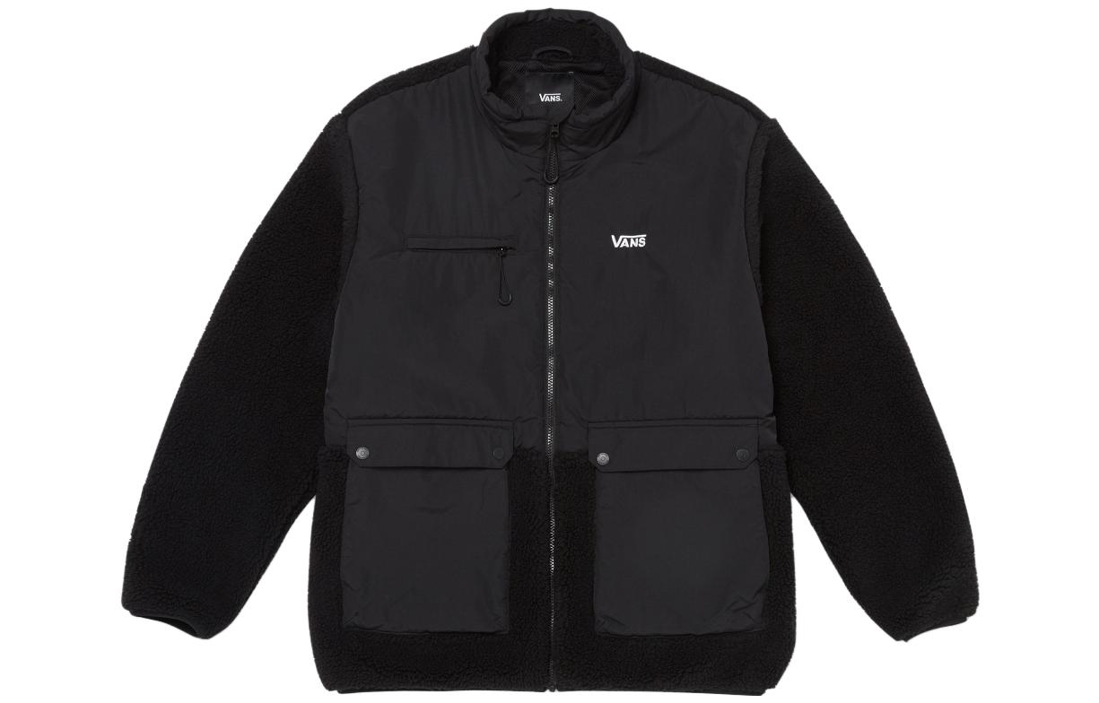 Vans RPF Black Multi-Pocket Letter Patch High-Collar Jacket Style VN000BZBBLK