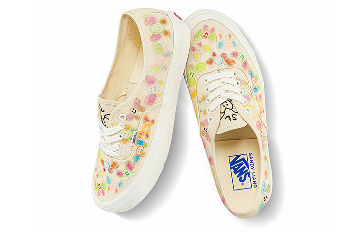 Details for Vans Sandy Liang x Authentic 44 DX 'Petal Graffiti' - Kasut Bunga Grafiti VN0A5KX4AXH(S-BOX)