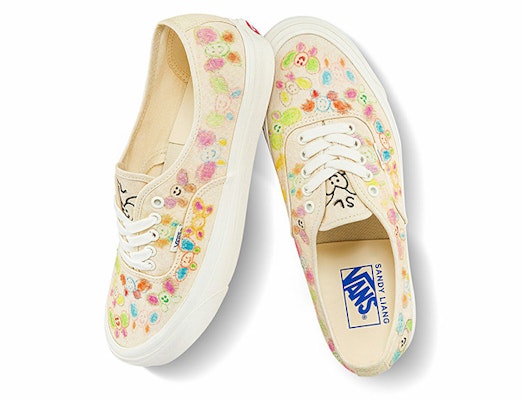 Vans Sandy Liang x Authentic 44 DX 'Petal Graffiti' VN0A5KX4AXH(S-BOX) Details for Vans Sandy Liang x Authentic 44 DX 'Petal Graffiti' VN0A5KX4AXH(S-BOX)