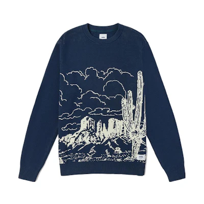 Vans Scenic Graphic Crewneck Sweatshirt Unisex Blue VN000059LKZ