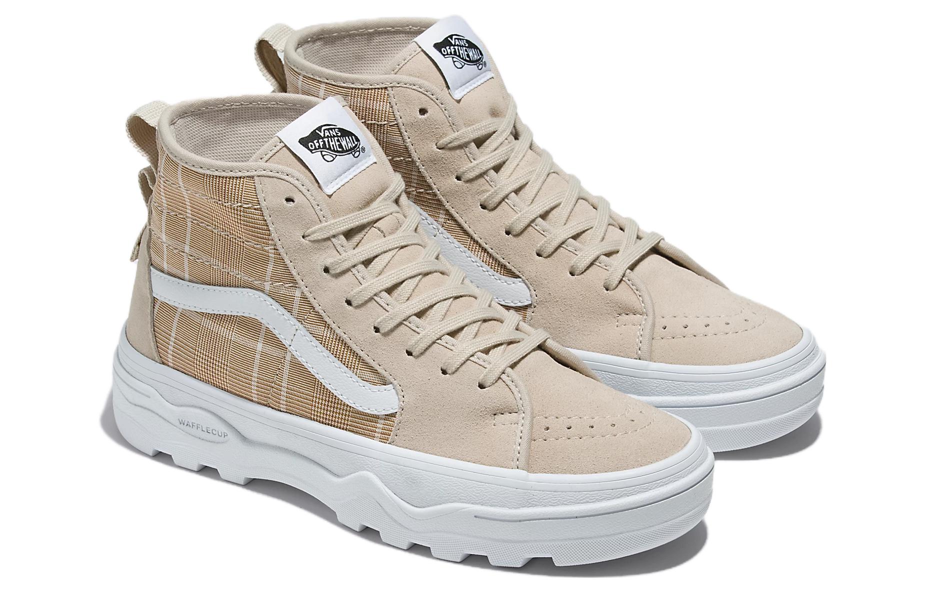 Order 반스 센트리 스케이트하이 체크 (카키) VN0A5KY5BLL