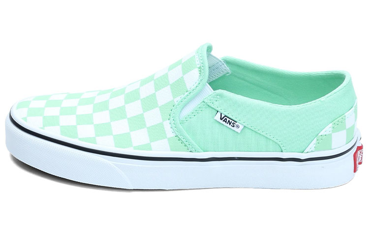 Buy Vans Slip-On 簡約舒適 棋盤格 簡約舒適 低筒一腳蹬休閒板鞋 女款 綠白