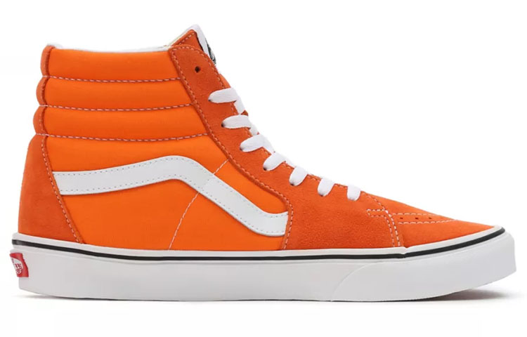 Order Vans Sk8-Hi 高筒休閒滑板鞋 男女共款 橙白