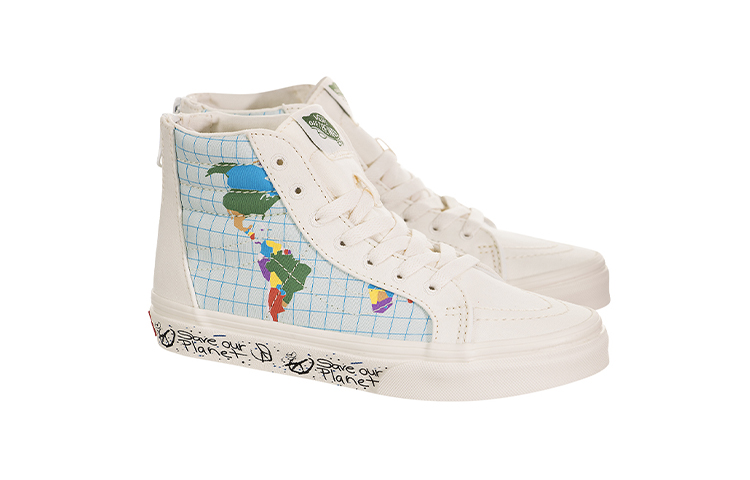 Order 嬰童 Vans Sk8-Hi Zip 經典萬用 高筒休閒板鞋 白色