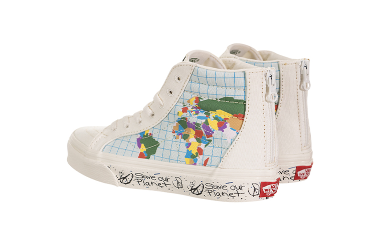Lookbook 嬰童 Vans Sk8-Hi Zip 經典萬用 高筒休閒板鞋 白色