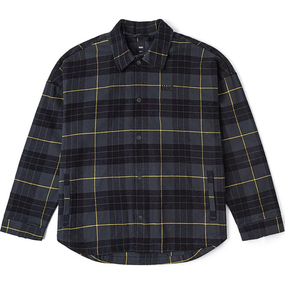 Vans Simple Striped Collared Jacket Unisex - Gray/Black VN000JOGDGS