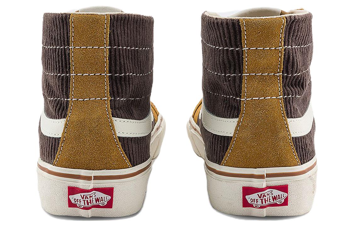 Shop Vans SK8 HI 138 Decon 舒適百搭 防滑 耐磨 中筒 滑板鞋 男女皆宜 黃棕色