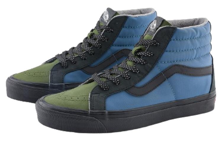 Order Vans SK8 HI 百搭舒適簡約 防滑耐磨透氣 高筒滑板鞋 男女同款 黑藍色