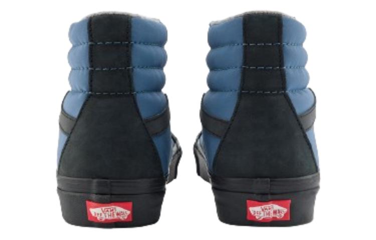 Shop Vans SK8 HI 百搭舒適簡約 防滑耐磨透氣 高筒滑板鞋 男女同款 黑藍色