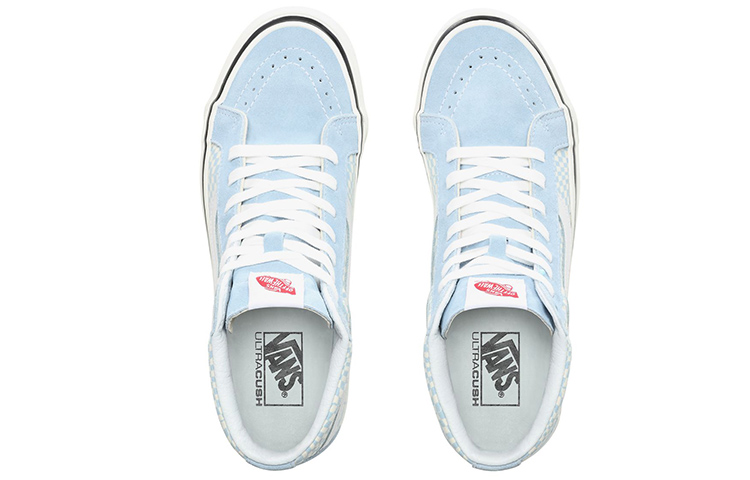 Shop Vans Sk8-Hi 38 DX Anaheim Factory 'Light Blue Warp Check' Perempuan VN0A38GFVSG