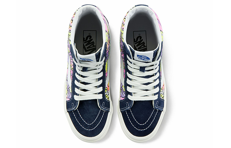 Lookbook 반스 스케이트-하이 38 DX 블루/핑크 VN0A38GF9GR