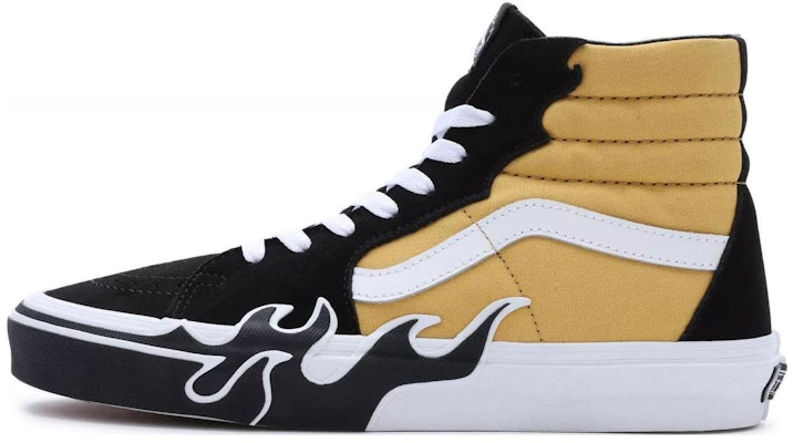 Vans SK8 HI 休閒舒適 百搭氣質 潮流 防滑耐磨 高幫 板鞋 男女同款 黑黃色 Buy Vans SK8 HI 休閒舒適 百搭氣質 潮流 防滑耐磨 高幫 板鞋 男女同款 黑黃色