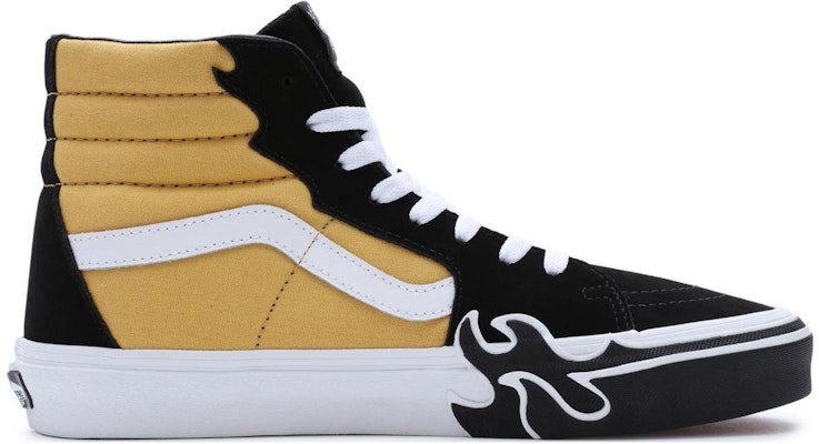 Vans SK8 HI 休閒舒適 百搭氣質 潮流 防滑耐磨 高幫 板鞋 男女同款 黑黃色 Order Vans SK8 HI 休閒舒適 百搭氣質 潮流 防滑耐磨 高幫 板鞋 男女同款 黑黃色