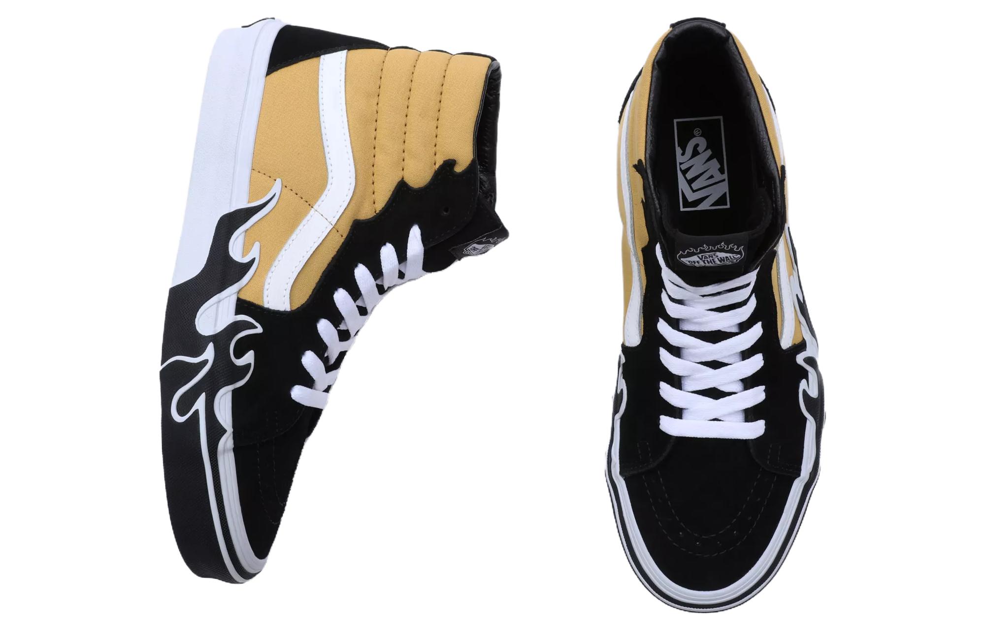Shop Vans SK8-HI 黒黄 (Vans SK8-HI クロキ) VN0005UJY23