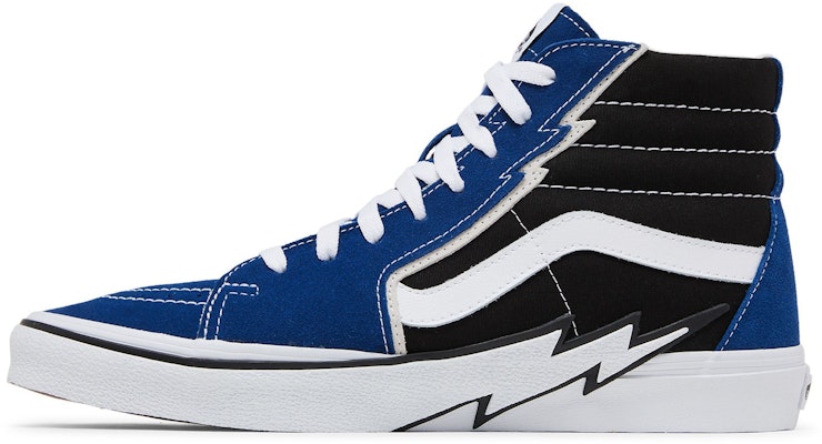 Vans Sk8-Hi Bolt 經典高筒帆布休閒滑板鞋 男女同款 藍黑 Lookbook Vans Sk8-Hi Bolt 經典高筒帆布休閒滑板鞋 男女同款 藍黑