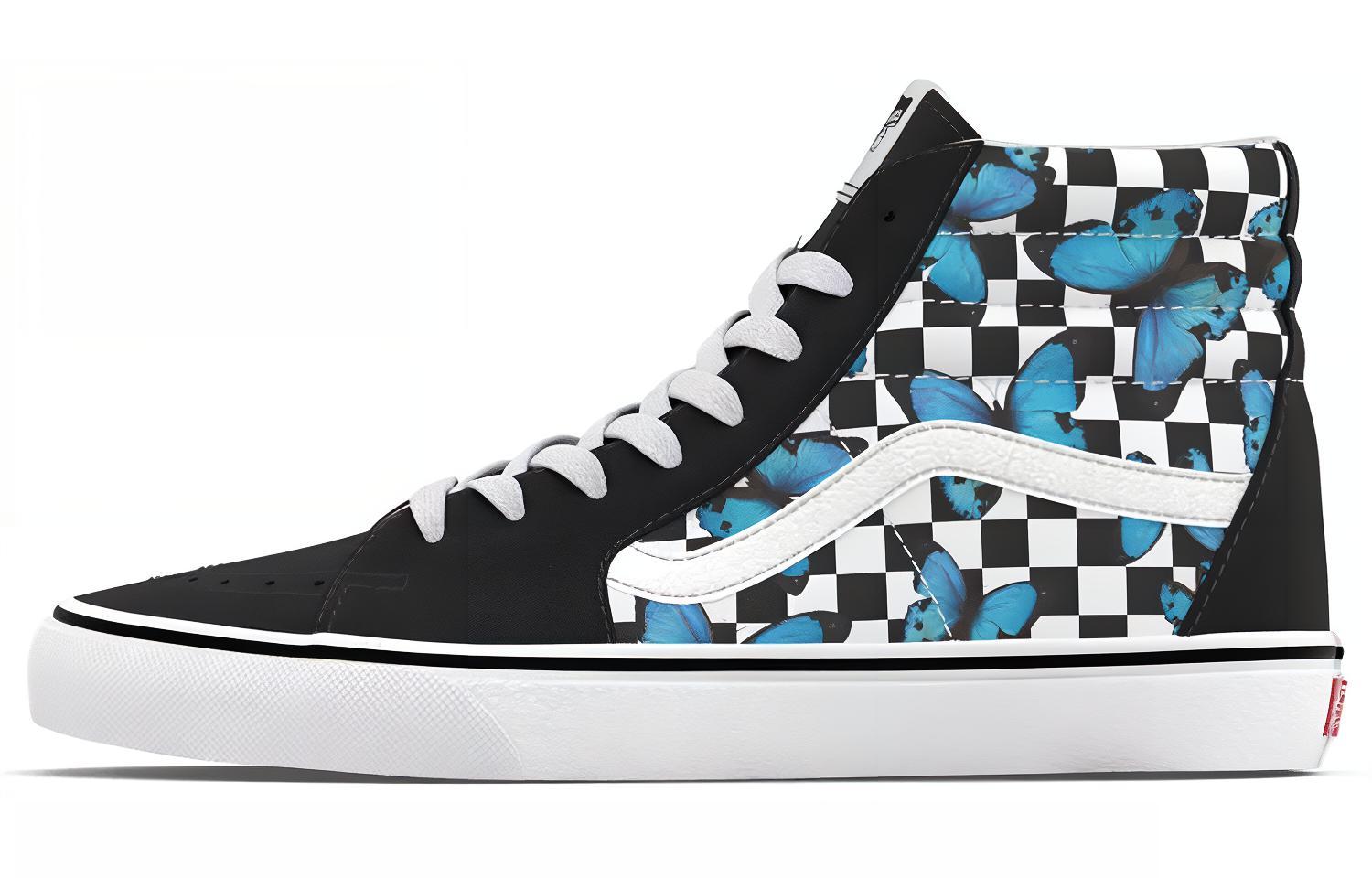 Buy 반스 스케이트-하이 "버터플라이 체커보드" VN0A5HXV5KK