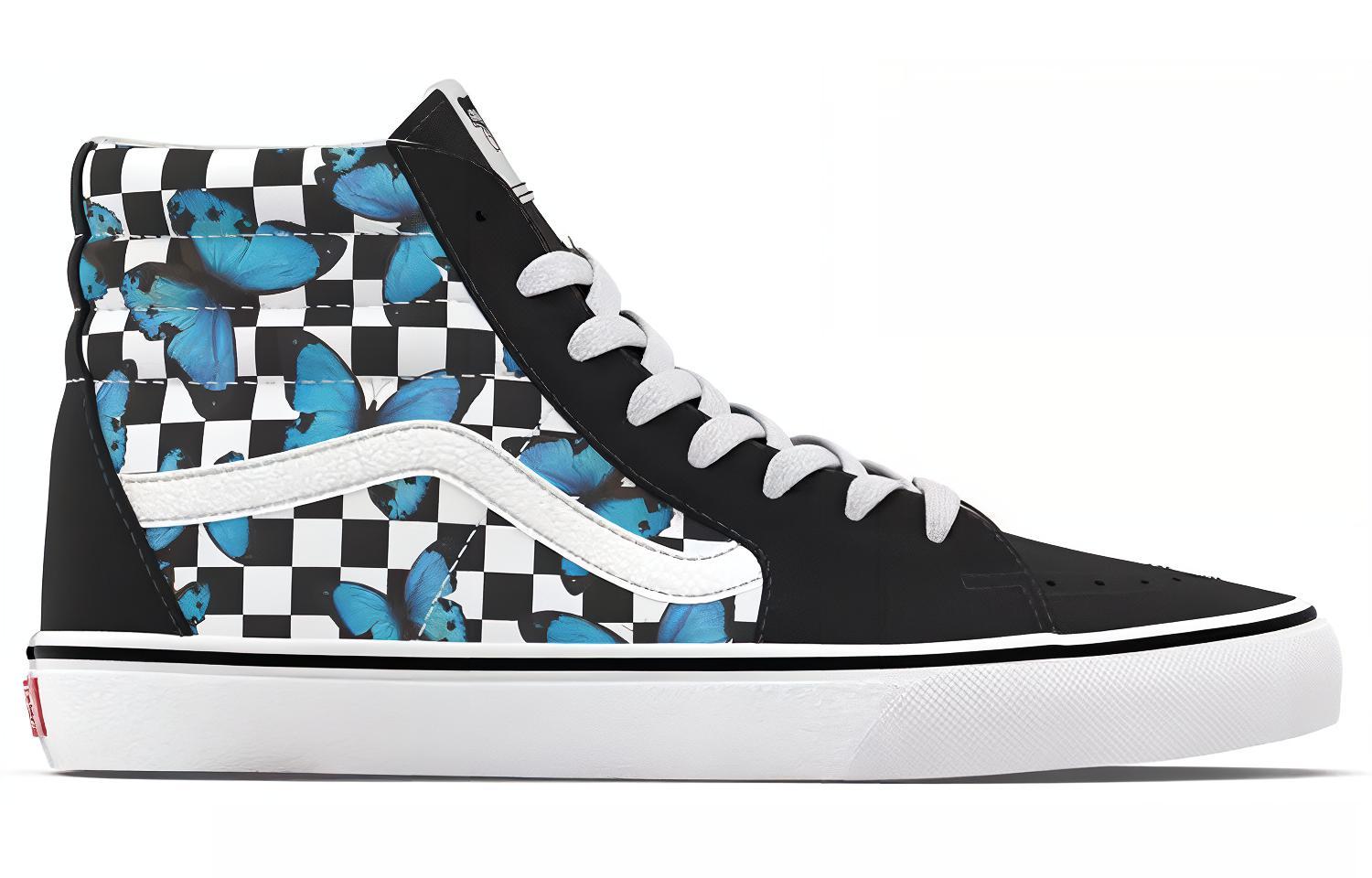 Order 반스 스케이트-하이 "버터플라이 체커보드" VN0A5HXV5KK