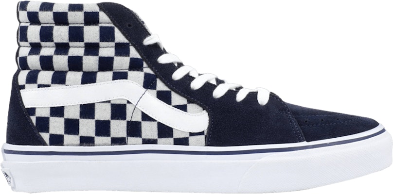 Vans Sk8-Hi 'Checkerboard - Navy Biru' 568043-0001 Buy Vans Sk8-Hi 'Checkerboard - Navy Biru' 568043-0001