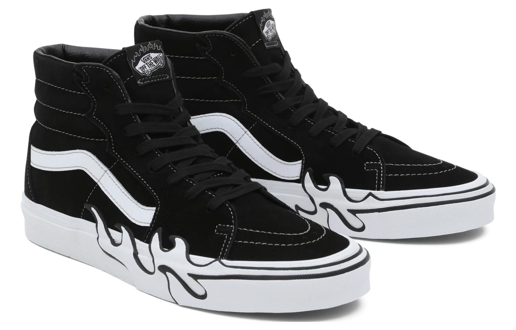 Lookbook Vans Sk8-Hi 'Flame - Hitam' VN0005UJBZW