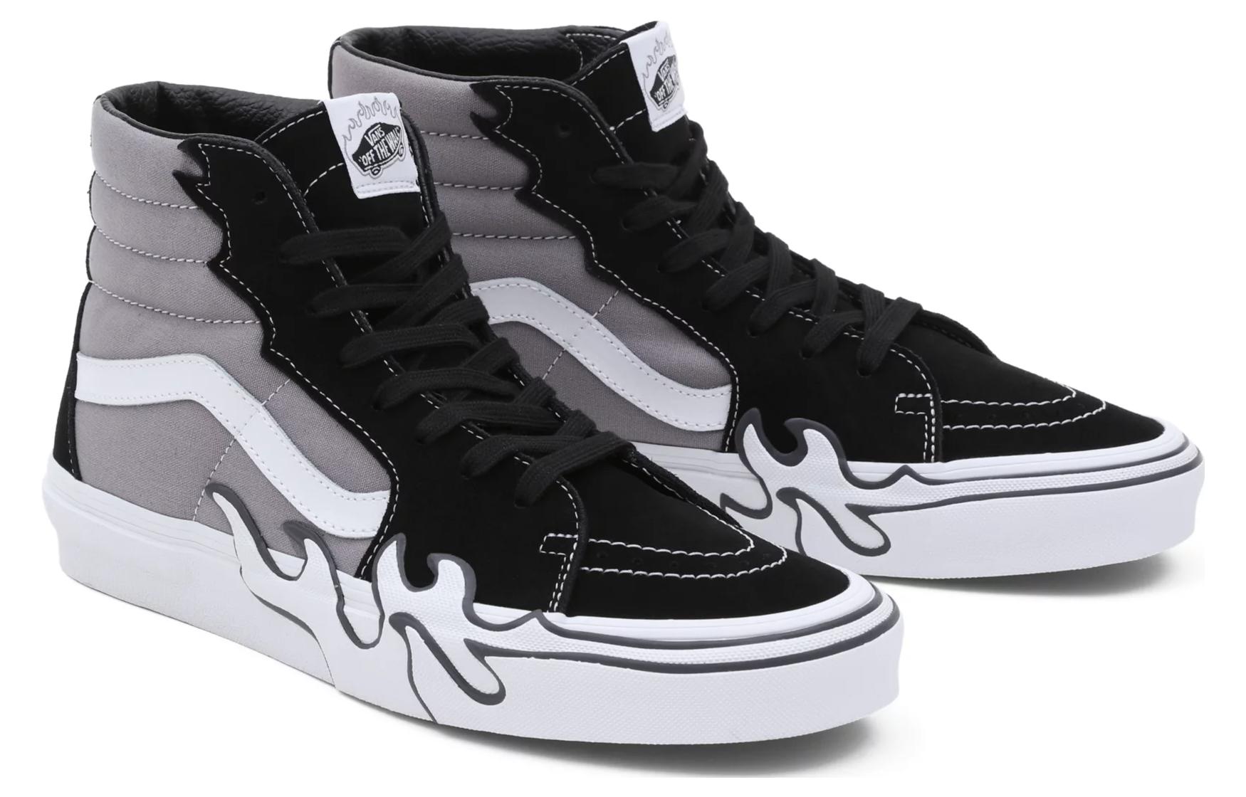 Lookbook Vans Sk8-Hi 'Flame - Kelabu' VN0005UJBGF