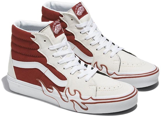 Vans Sk8-Hi 'Flame - Putih Tawny Port' VN0005UJZHG Order Vans Sk8-Hi 'Flame - Putih Tawny Port' VN0005UJZHG