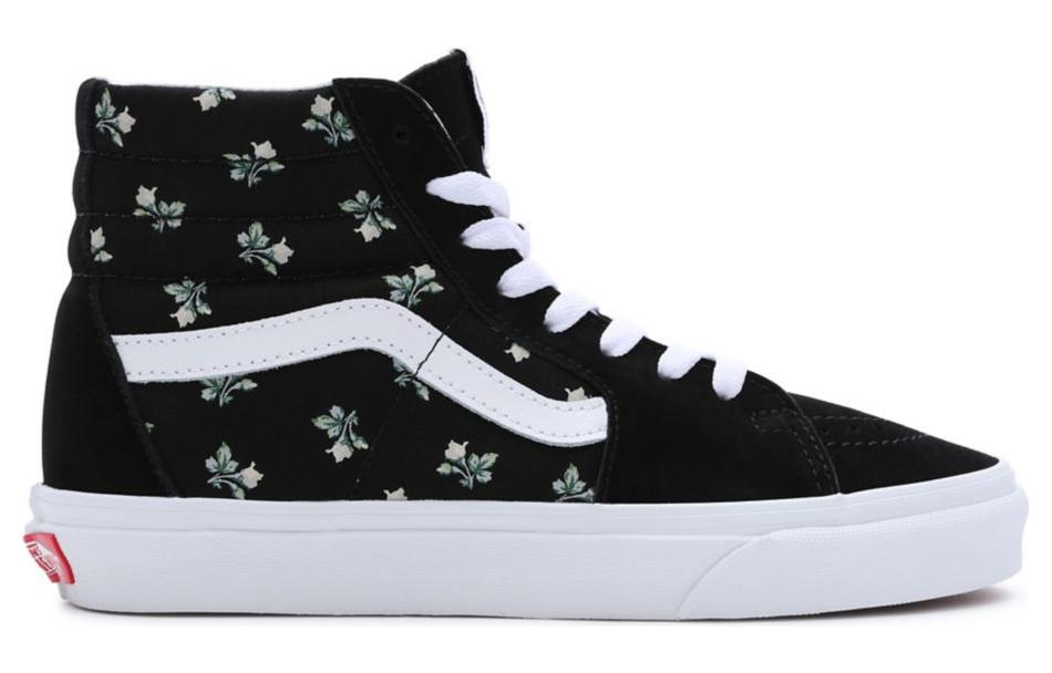 Order ヴァンズ Sk8-Hi 花柄モノクロ VN0007NSBLA