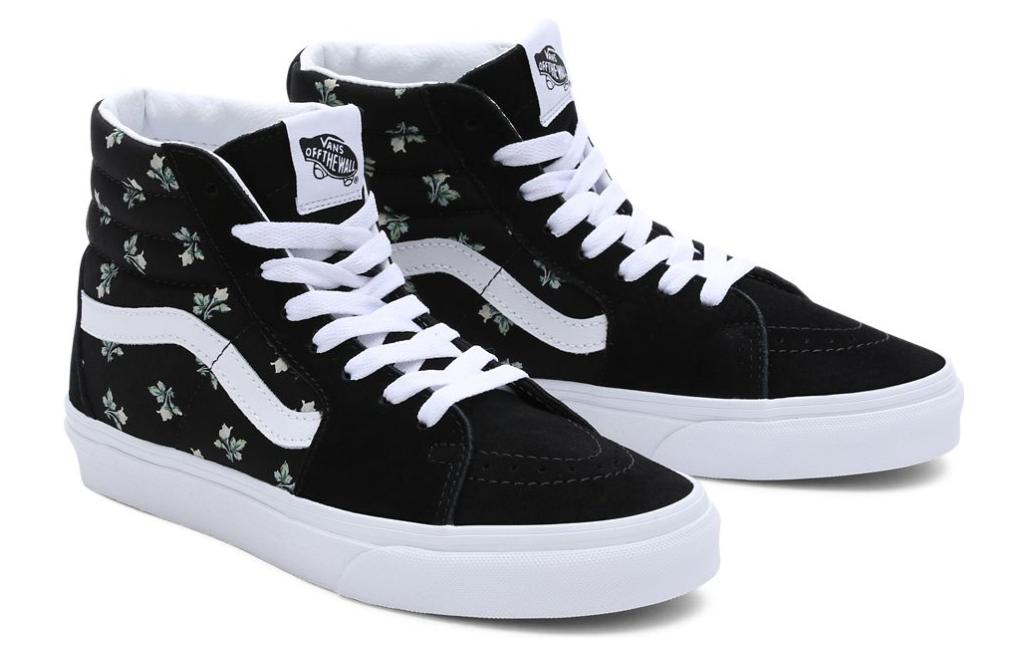 Lookbook ヴァンズ Sk8-Hi 花柄モノクロ VN0007NSBLA