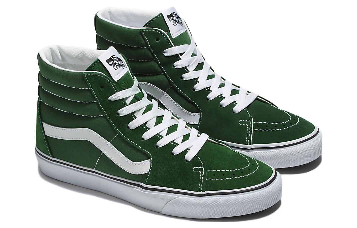 Lookbook Vans SK8-Hi '绿色白色' 高帮板鞋 VN0005U96QU