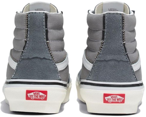Vans SK8-HI 防滑耐磨 高筒 滑板鞋 男女款 灰色 Lookbook Vans SK8-HI 防滑耐磨 高筒 滑板鞋 男女款 灰色