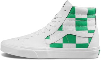 Vans Sk8-Hi 'Leather Check - True White Fern Green' VN0A4BV6TS9