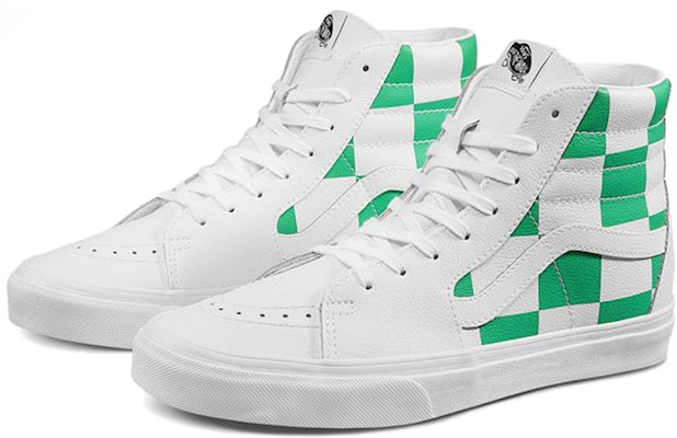 Vans Sk8-Hi「皮革方格 - 純白蕨綠」VN0A4BV6TS9 Order Vans Sk8-Hi「皮革方格 - 純白蕨綠」VN0A4BV6TS9