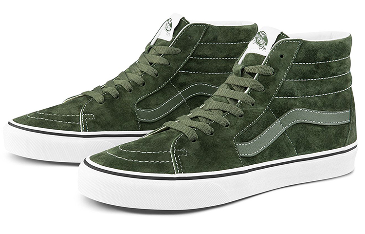 Lookbook バンズ Sk8-Hi ピッグスエード オリーブ VN0A32QG4QV