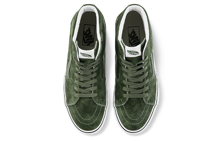 Shop バンズ Sk8-Hi ピッグスエード オリーブ VN0A32QG4QV
