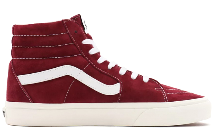Order Vans Sk8-Hi 'Pig Suede - Pomegranate' Merah Anggur VN0A32QG9G8