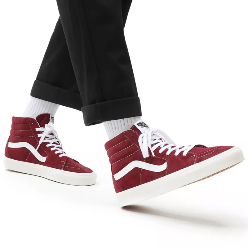 Purchase Vans Sk8-Hi 'Pig Suede - Pomegranate' Merah Anggur VN0A32QG9G8
