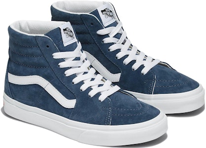 Vans Sk8-Hi '猪皮绒 - 复古靛蓝' 高帮滑板鞋 VN0007NSAHU Lookbook Vans Sk8-Hi '猪皮绒 - 复古靛蓝' 高帮滑板鞋 VN0007NSAHU