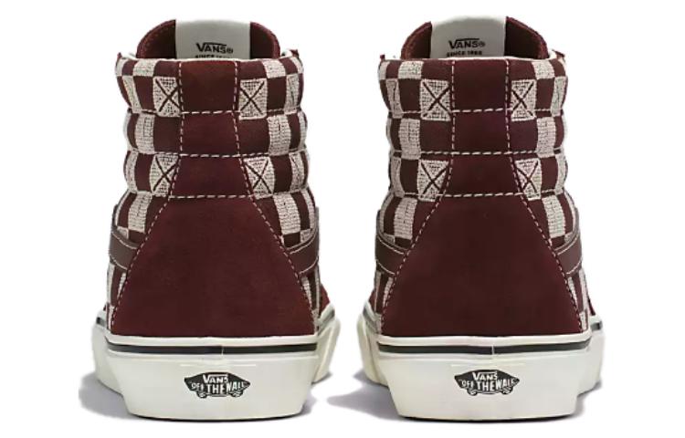 Lookbook Vans SK8 HI 防滑耐磨 高筒 滑板鞋 男女通款 紅白色