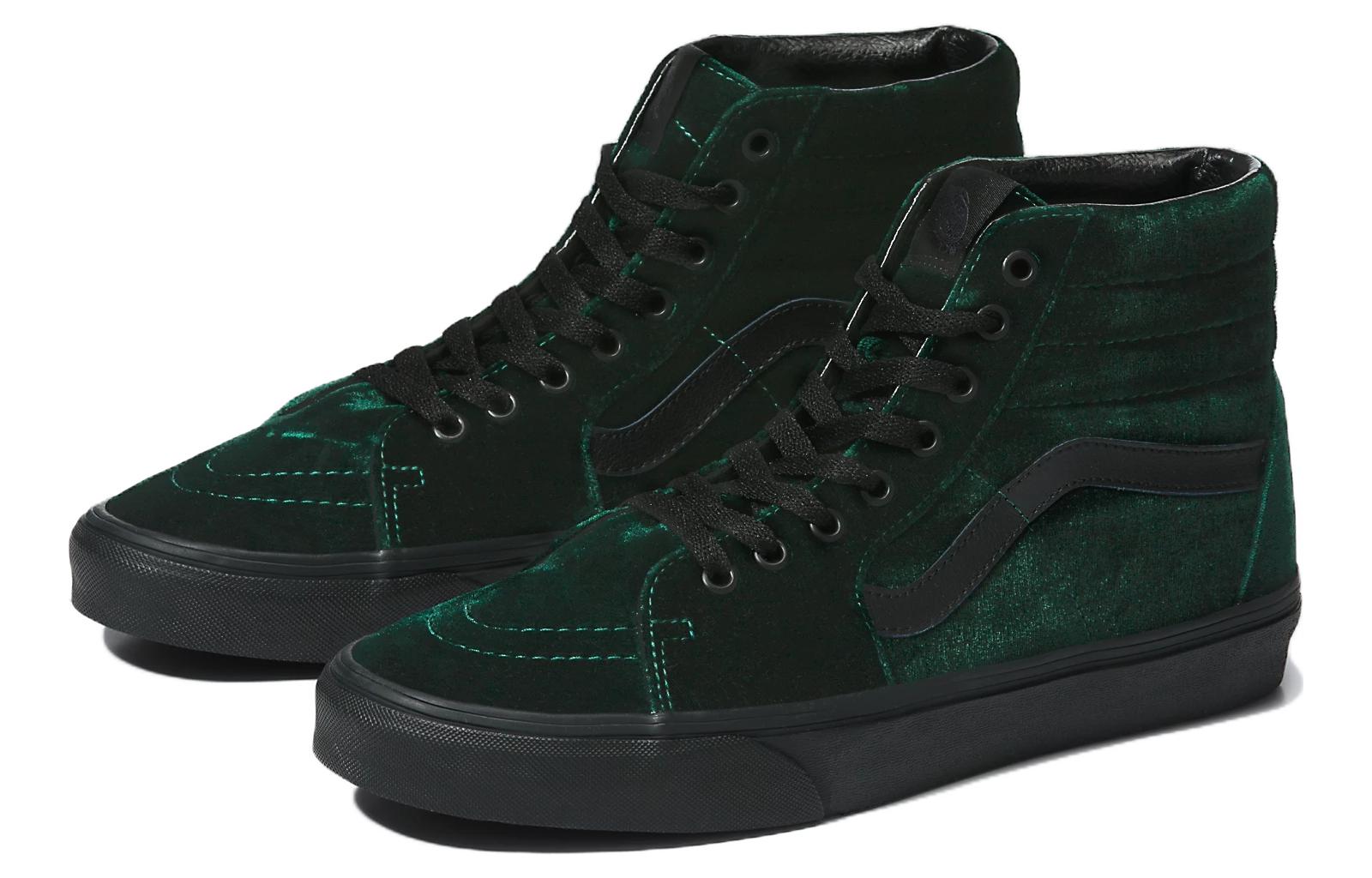 Lookbook ヴァンズ Sk8-Hi "ベルベット緑黒" (Vanz Sk8-Hi "Berubetto Midori Kuro") VN0A4BVT203