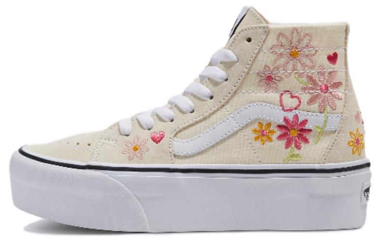 Buy Vans Sk8-Hi 舒適百搭 防滑耐磨 低幫 板鞋 男女同款 米白色