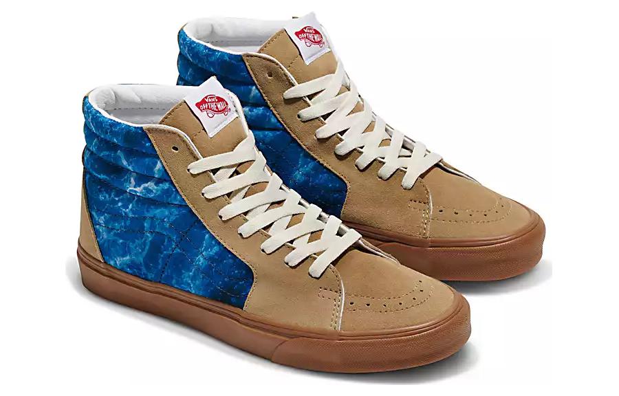 Lookbook Vans SK8 HI 圓頭舒適 防滑保暖 高筒 滑板鞋 男女同款 栗色