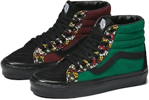 Vans SK8 HI Anaheim Factory 38 DX 防滑耐磨 高筒 滑板鞋 男女款 黑綠紅 碎花 Lookbook Vans SK8 HI Anaheim Factory 38 DX 防滑耐磨 高筒 滑板鞋 男女款 黑綠紅 碎花