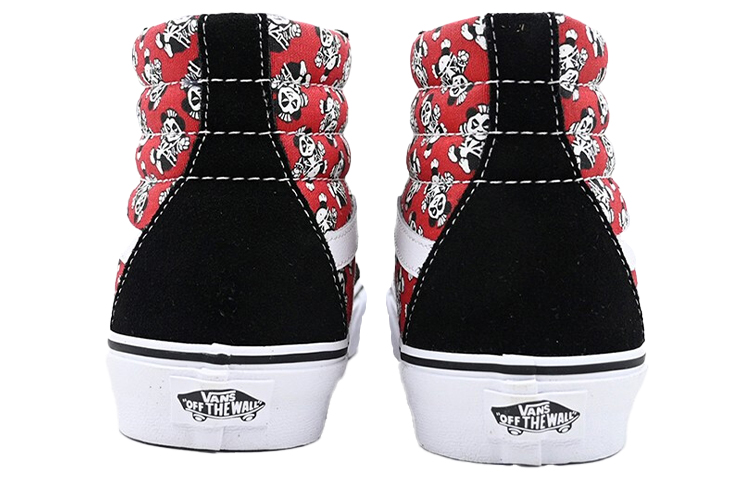 Shop Vans SK8-HI 黒/赤 (Vans スケハイ 黒/赤) VN0A4U3C5I2
