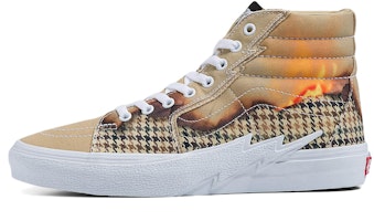 Vans Sk8-Hi Bolt Big Reveal Taupe High Top Shoes 'Chrome Flash' VN0A5JIVAZP