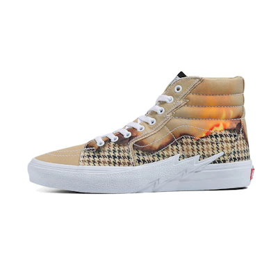 Vans Sk8-Hi Bolt Big Reveal Taupe High Top Shoes 'Chrome Flash'